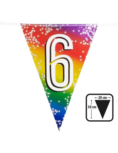 Guirlande fanions chiffre 6