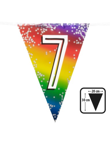 Guirlande fanions chiffre 7