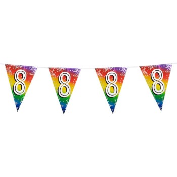 Guirlande fanions chiffre 8