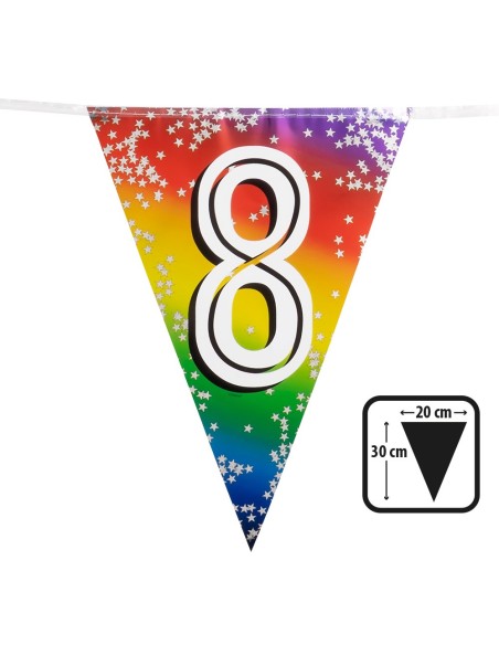 Guirlande fanions chiffre 8