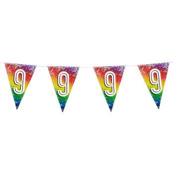 Guirlande fanions chiffre 9