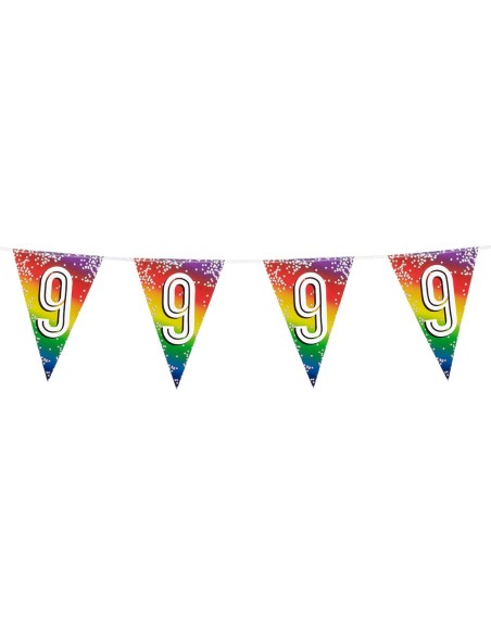Guirlande fanions chiffre 9