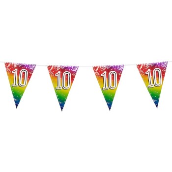 Guirlande fanions chiffre 10