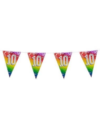 Guirlande fanions chiffre 10