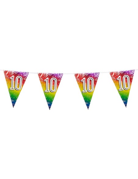 Guirlande fanions chiffre 10
