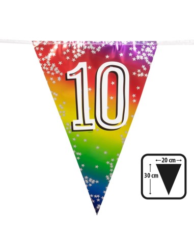 Guirlande fanions chiffre 10