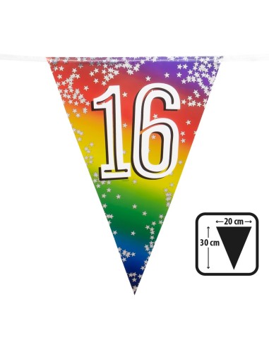 Guirlande fanions chiffre 16