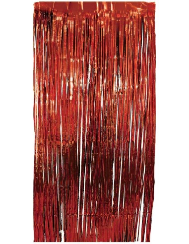 Rideau de porte à lamelles métallisées brillantes chez Méga Fête