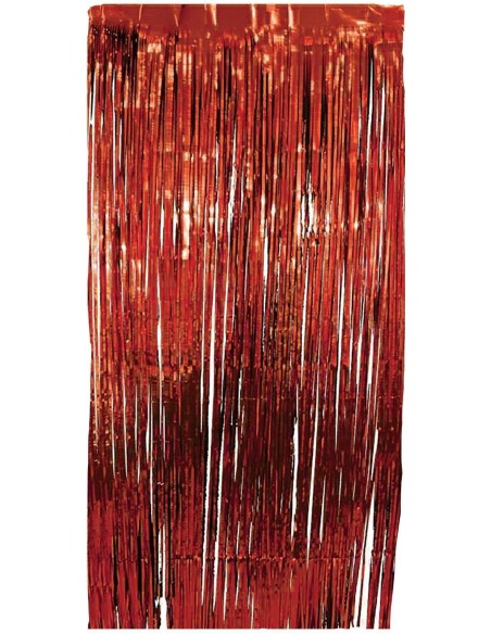 Rideau de porte à lamelles métallisées brillantes chez Méga Fête