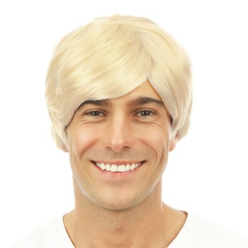 Perruque courte raide blonde