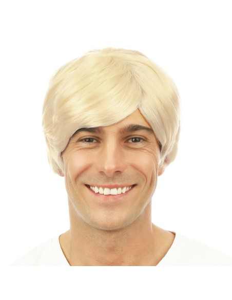 Perruque courte raide blonde