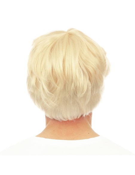 Perruque courte raide blonde