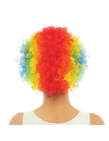 Perruque courte frisée multicolore