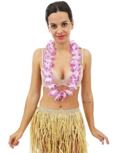 Collier hawaïen grandes fleurs