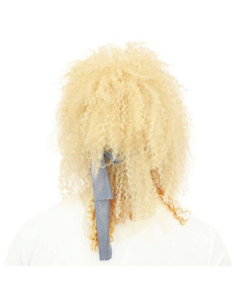 Perruque rockeur blonde avec bandeau