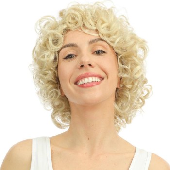 Perruque bouclée Sandy blonde