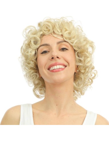 Perruque bouclée Sandy blonde
