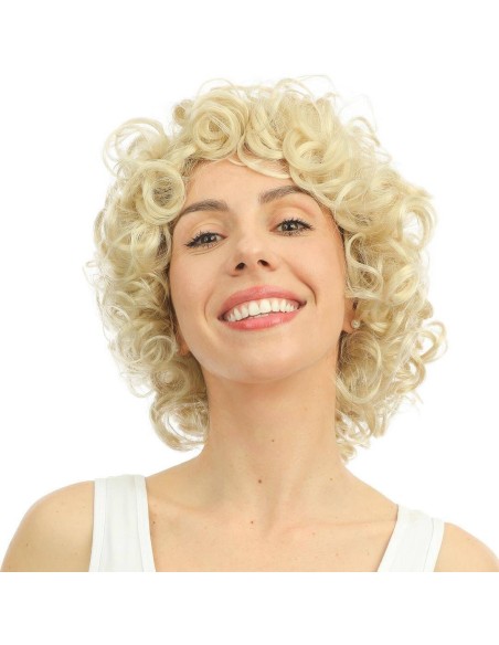 Perruque bouclée Sandy blonde