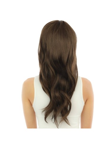 Perruque longue raide avec frange