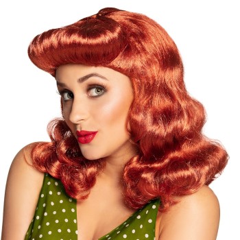 Perruque pin'up rousse