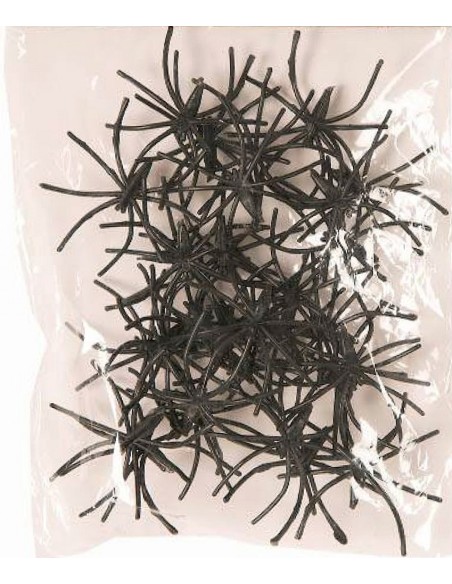 20 petites araignées noires