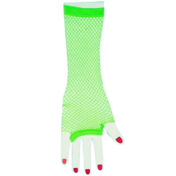 Mitaines résilles fluo longues
