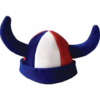 Casque viking tricolore supporter France