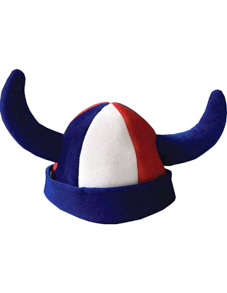 Casque viking tricolore supporter France