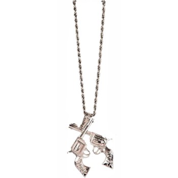Collier cow-boy double révolvers