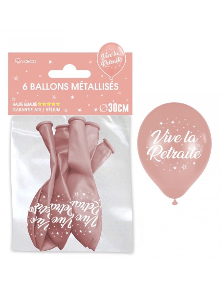 6 ballons vive la retraite
