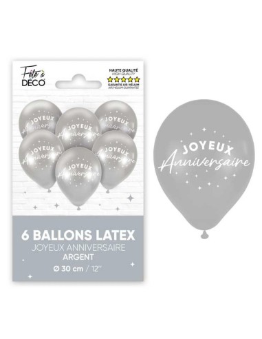 6 ballons joyeux anniversaire