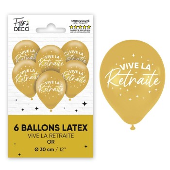 6 ballons vive la retraite