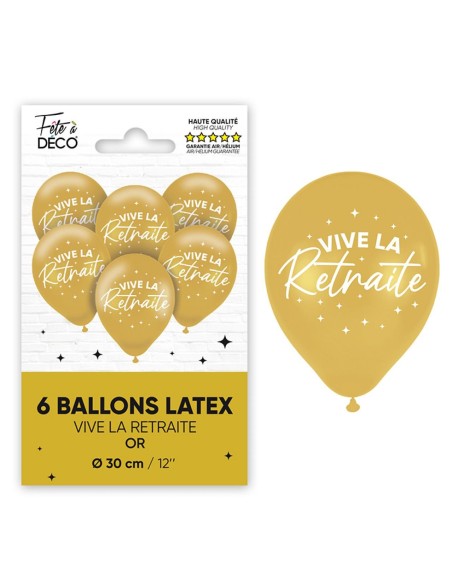 6 ballons vive la retraite
