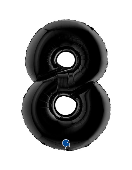 Ballon chiffre 8 noir géant