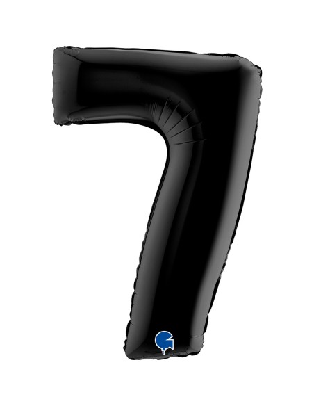 Ballon chiffre 7 noir géant