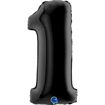 Ballon chiffre 1 noir géant