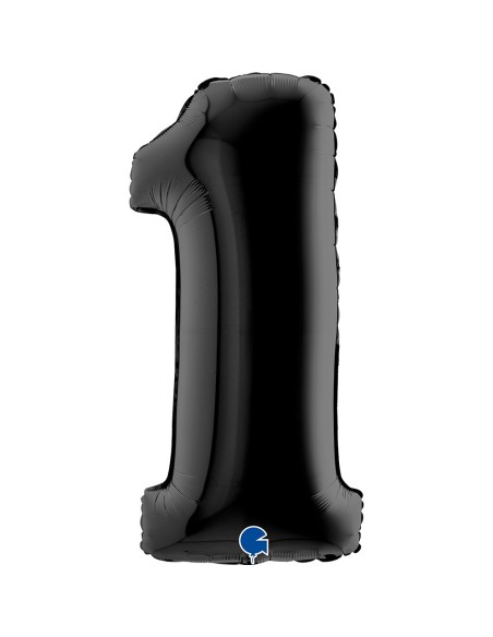 Ballon chiffre 1 noir géant