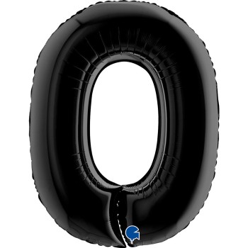 Ballon chiffre 0 noir géant