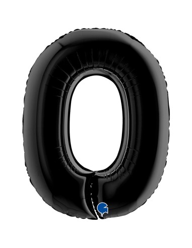 Ballon chiffre 0 noir géant