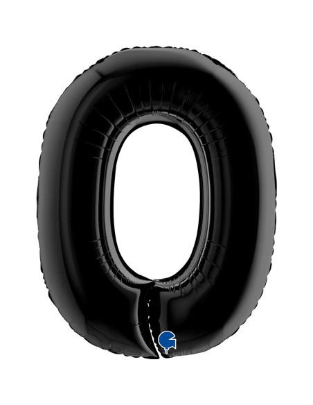 Ballon chiffre 0 noir géant