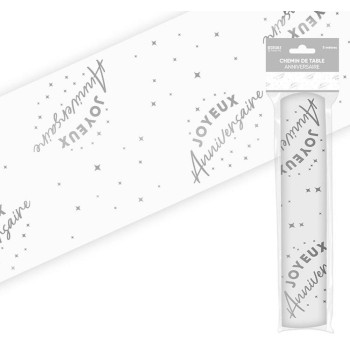 Chemin de table Joyeux Anniversaire pour une décoration réussie