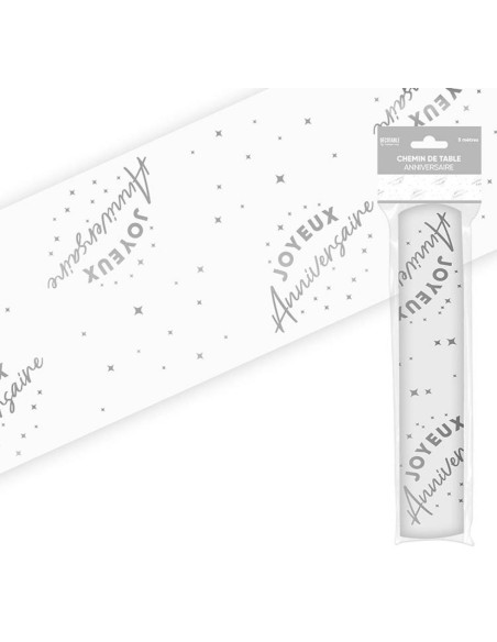 Chemin de table Joyeux Anniversaire pour une décoration réussie