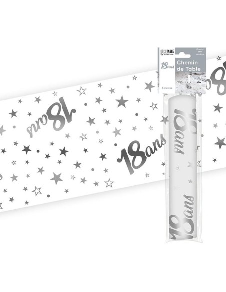 Chemin de table 18 ans pour fête d'anniversaire