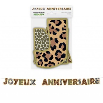 Guirlande joyeux anniversaire animaux 4m