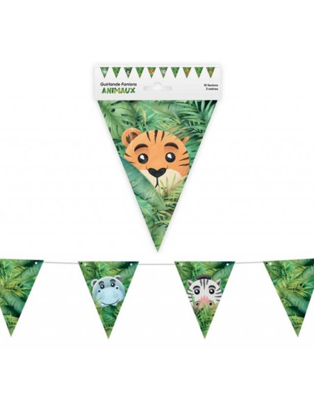 Guirlande fanions animaux 3m