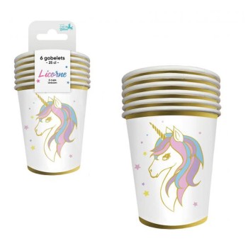 6 gobelets licorne