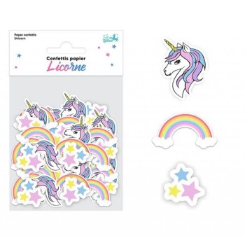 Confettis de table licorne