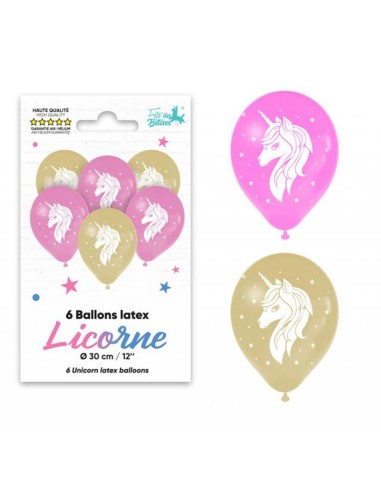 6 ballons licorne