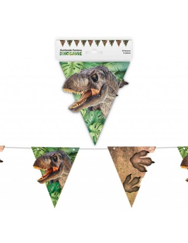 Guirlande fanions dinosaure 3m
