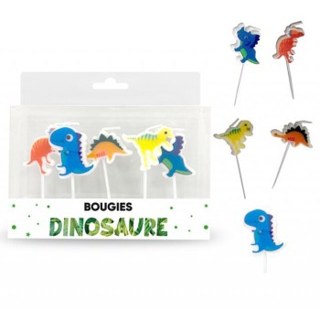 5 bougies dinosaure